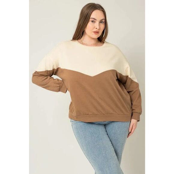 ☕ Gilli Colorblock Sweatshirt – 1X, 2X - Picture 1 of 2